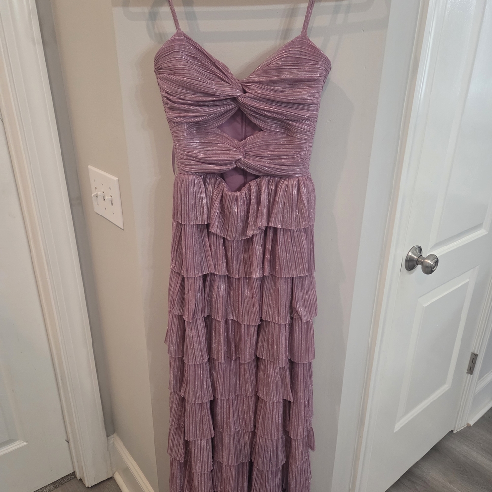 Gianni Bini Mauve Tiered Maxi Dress